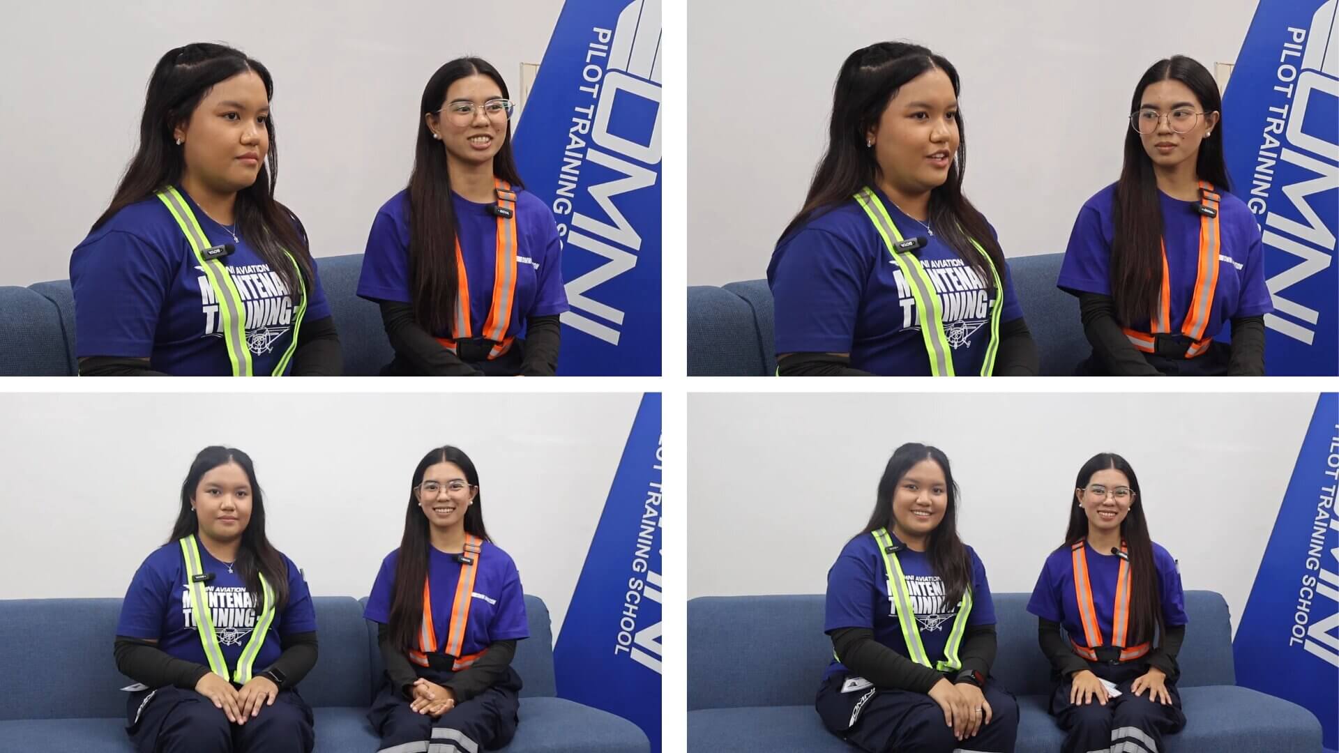 Aircraft Maintenance Trainees Camille and Nove Anne